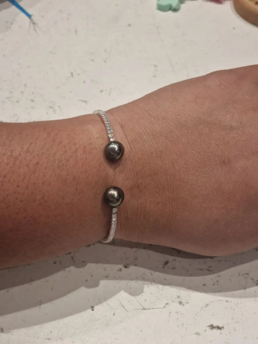 Bracelet Femme Diamant avec Perle A