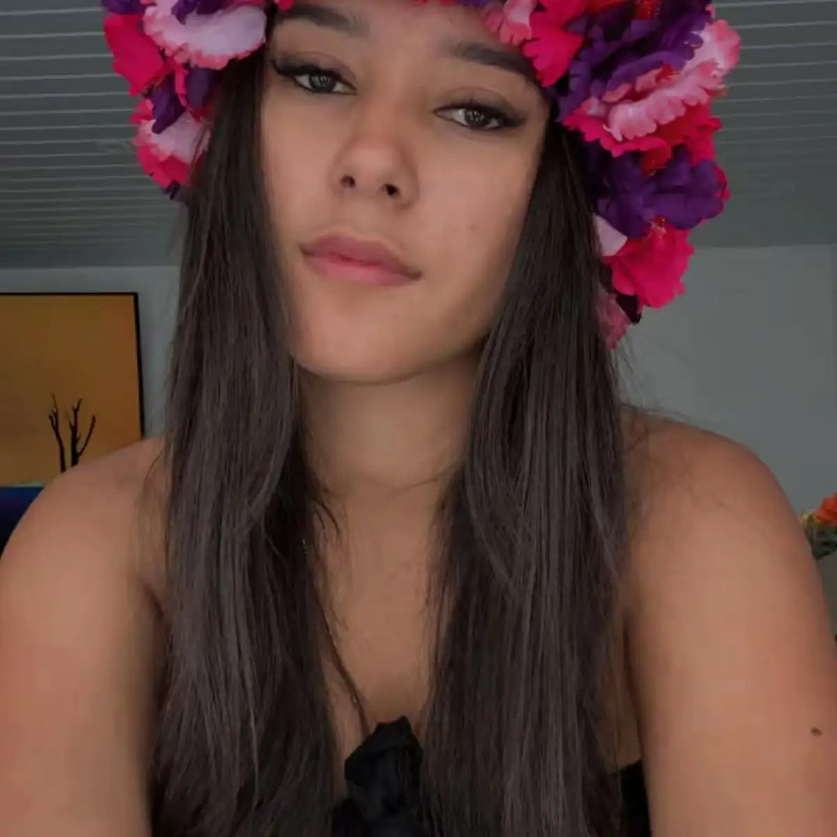 Couronne fleurs d’hibiscus Mauve rose