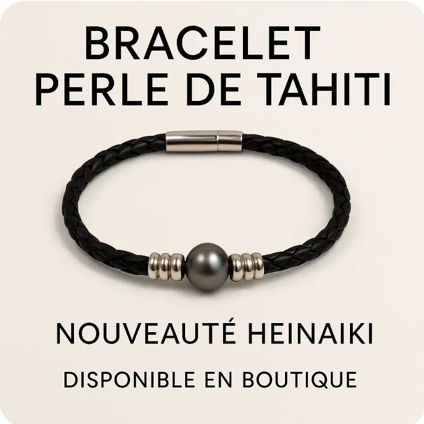 Bracelet en cuir Homme avec Perle