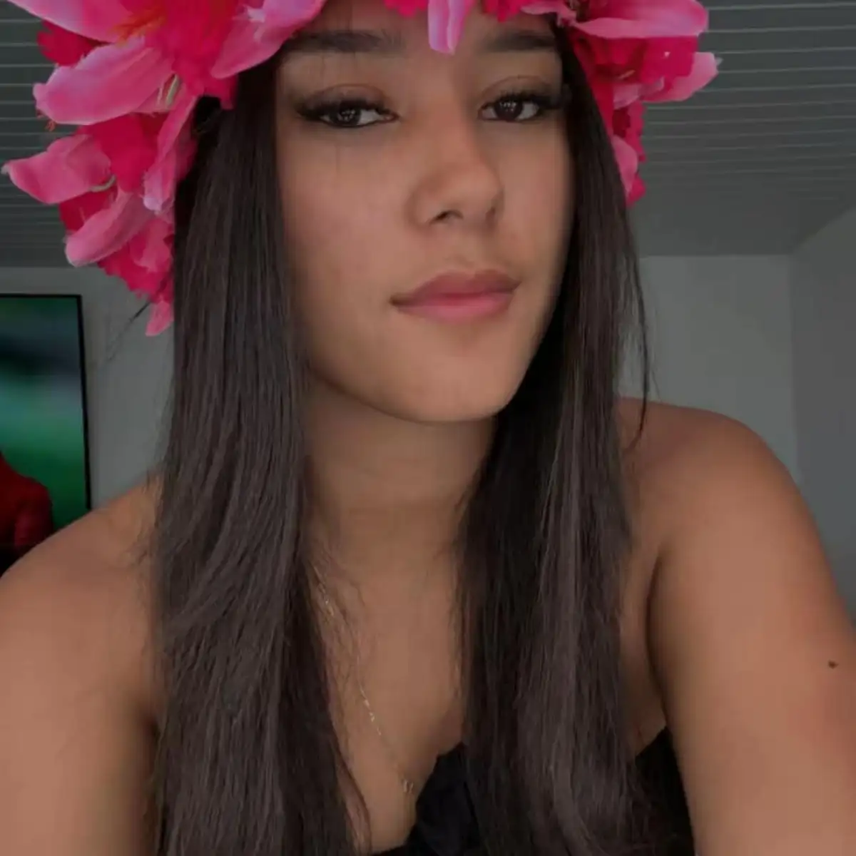 Couronne fleurs rose